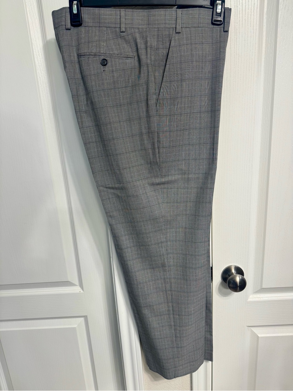 Perry Ellis Gray Plaid Dress Pants